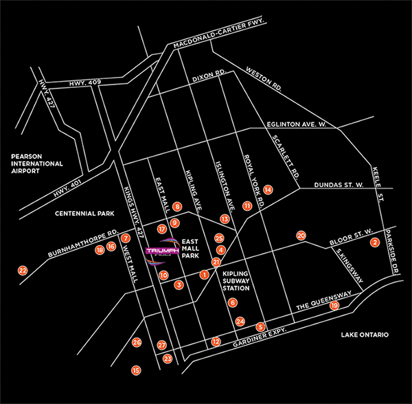 trimuph condos map